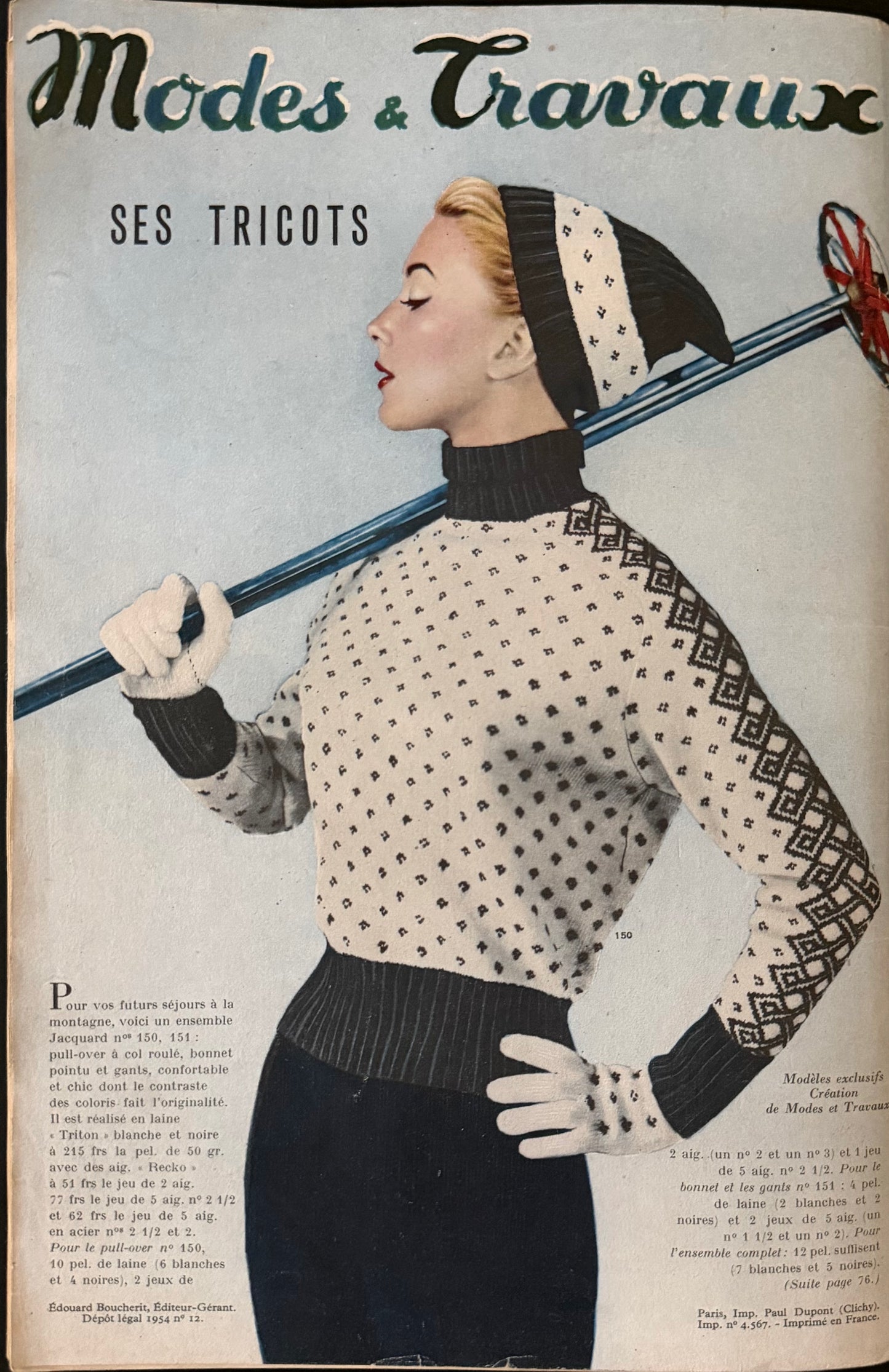 Modes et Travaux November 1954