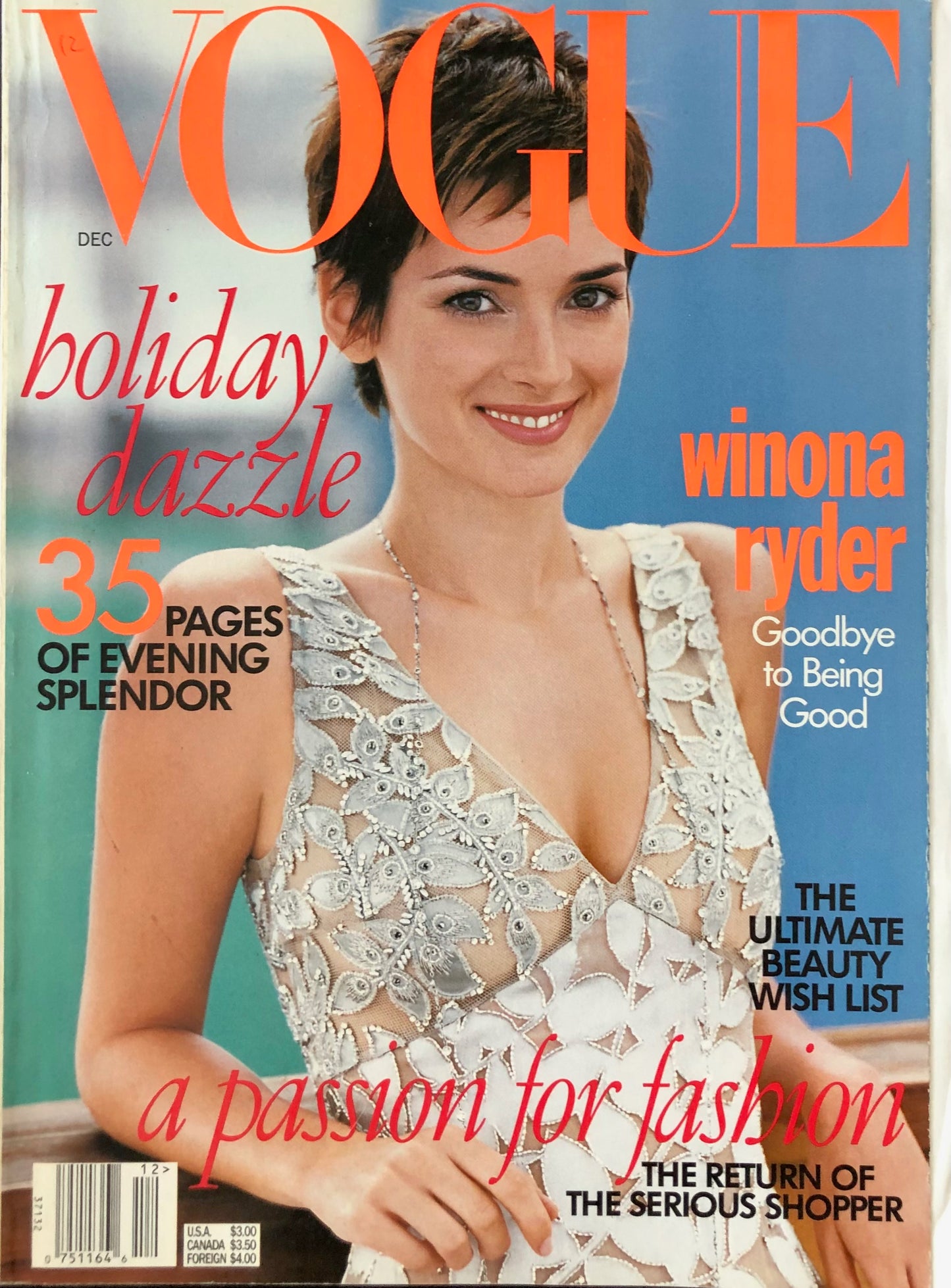 Vogue US December 1996 - Winona Ryder - Steven Meisel