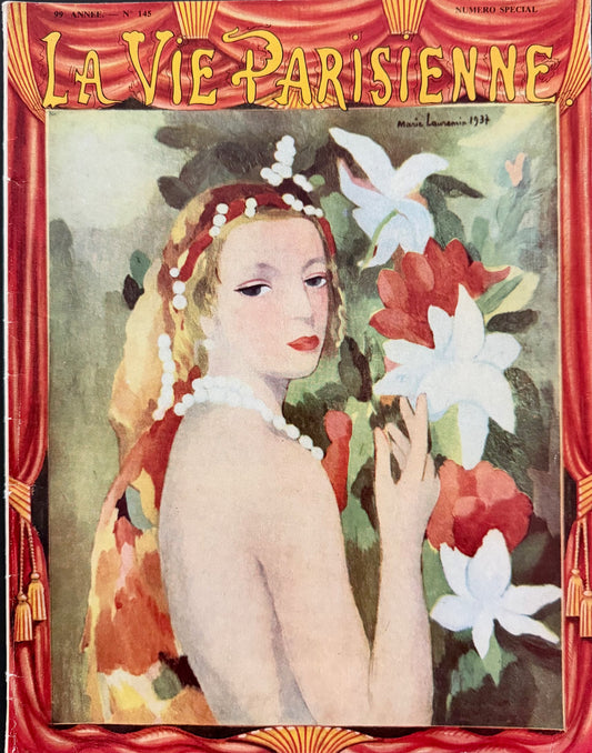 La Vie Parisienne January 1963 - cover art by Marie Laurencin