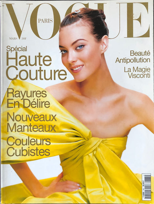 Vogue Paris March 1996 - Shalom Harlow by Mario Testino