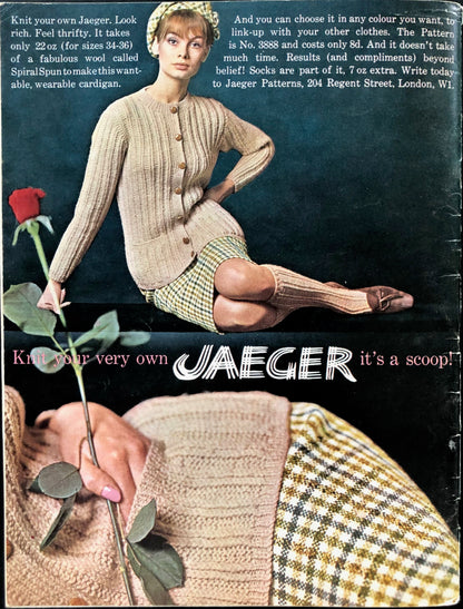 Vogue Knitting Book dated 1964 - Jean Shrimpton - David Bailey