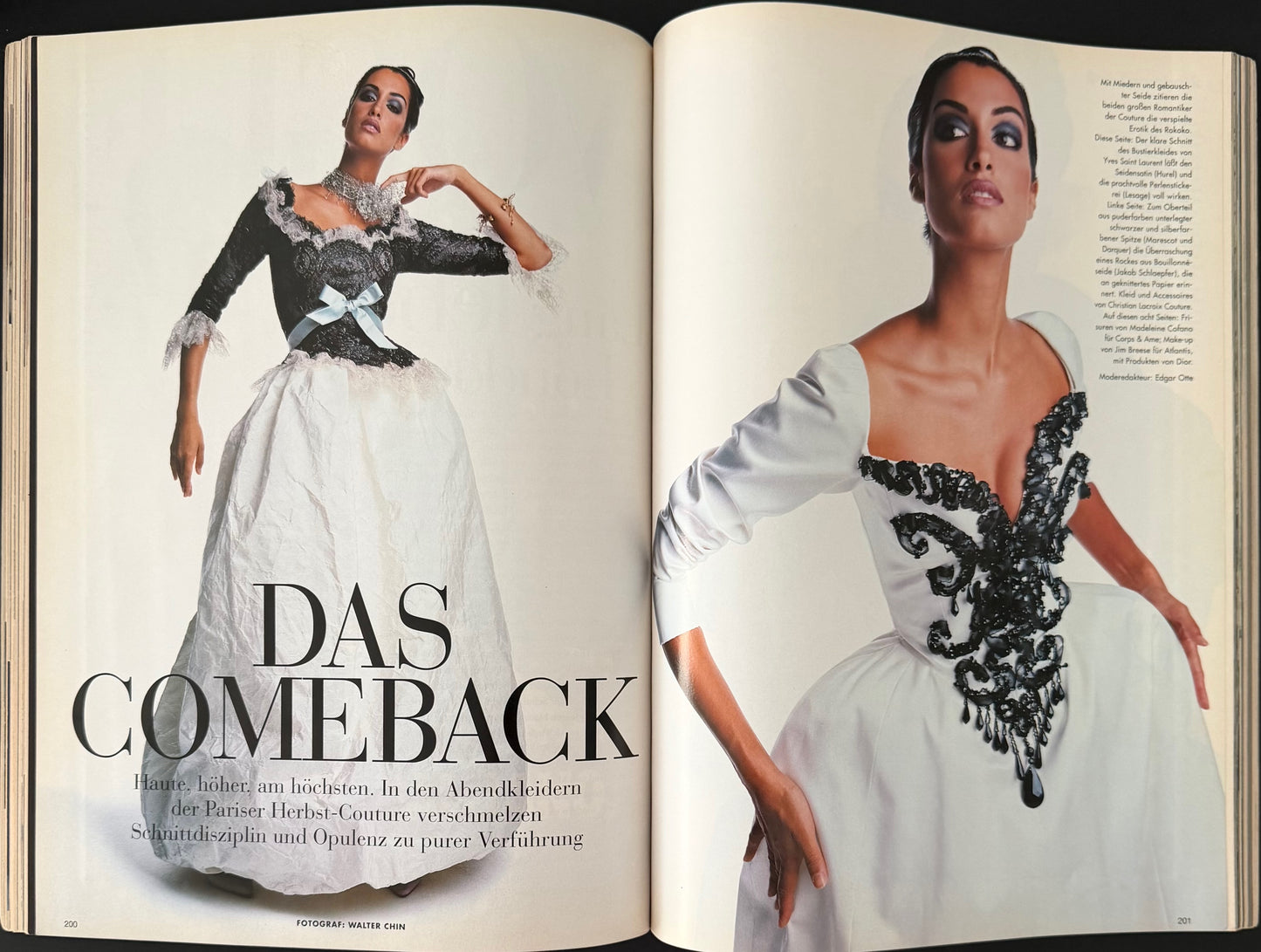 Vogue Germany October 1995 - Yasmeen Ghauri - Walter Chin