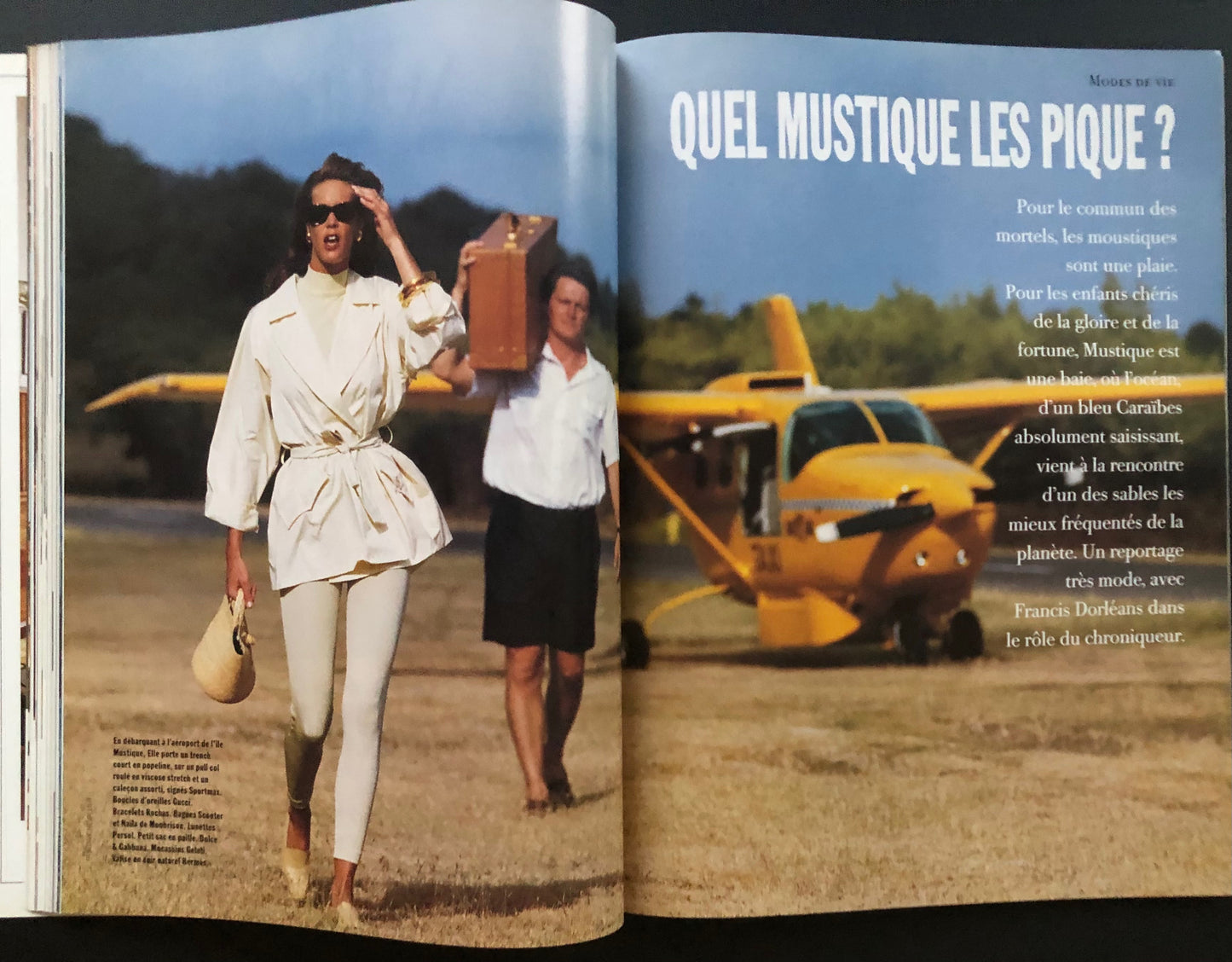 Vogue Paris June/July 1992 - Nadja Auermann by Sheila Metzner