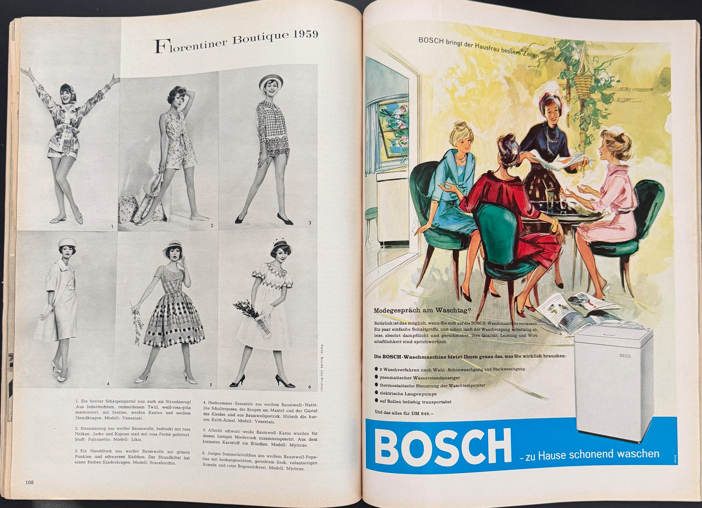 Constanze Mode Frühjahr-Sommer 1959