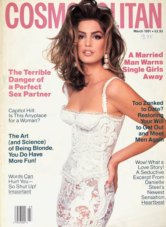 Cosmopolitan US March 1991 - Cindy Crawford - Francesco Scavullo