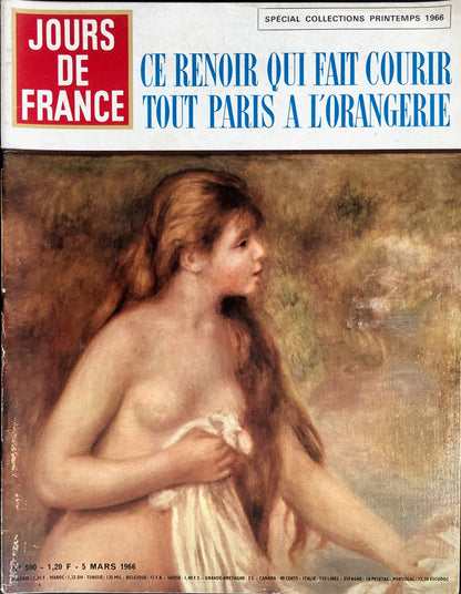 Jours de France 5 March 1966 - Auguste Renoir