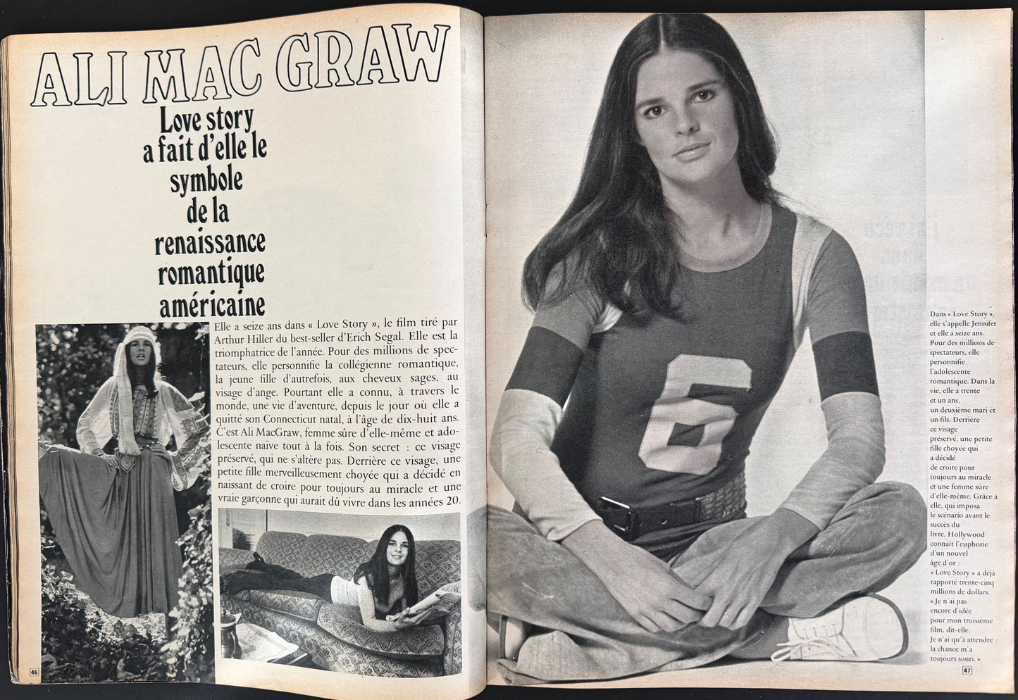Paris Match 27 March 1971 - Ali MacGraw