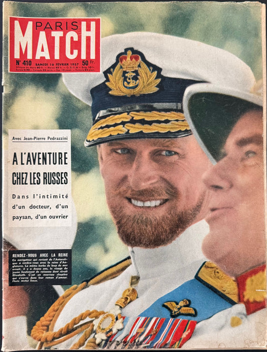 Paris Match 16 February 1957 - Prince Philip, Duke of Edinburgh
