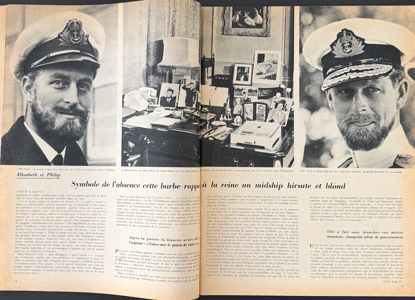 Paris Match 16 February 1957 - Prince Philip, Duke of Edinburgh