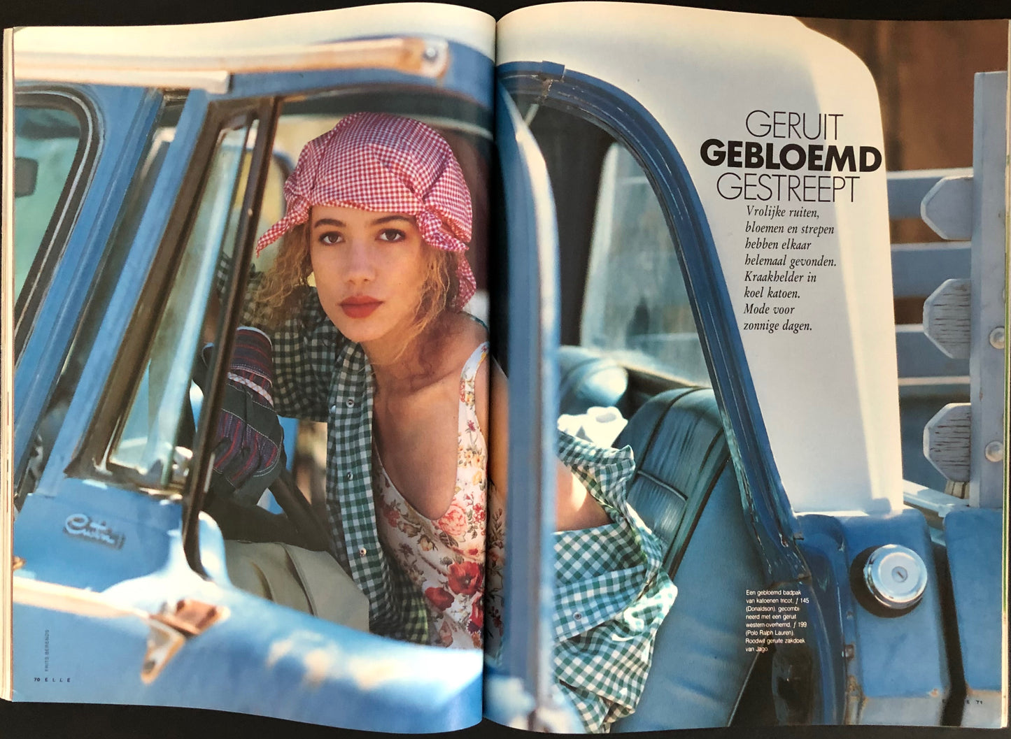 ELLE juli 1990 - Olatz Lopez by John Bishop