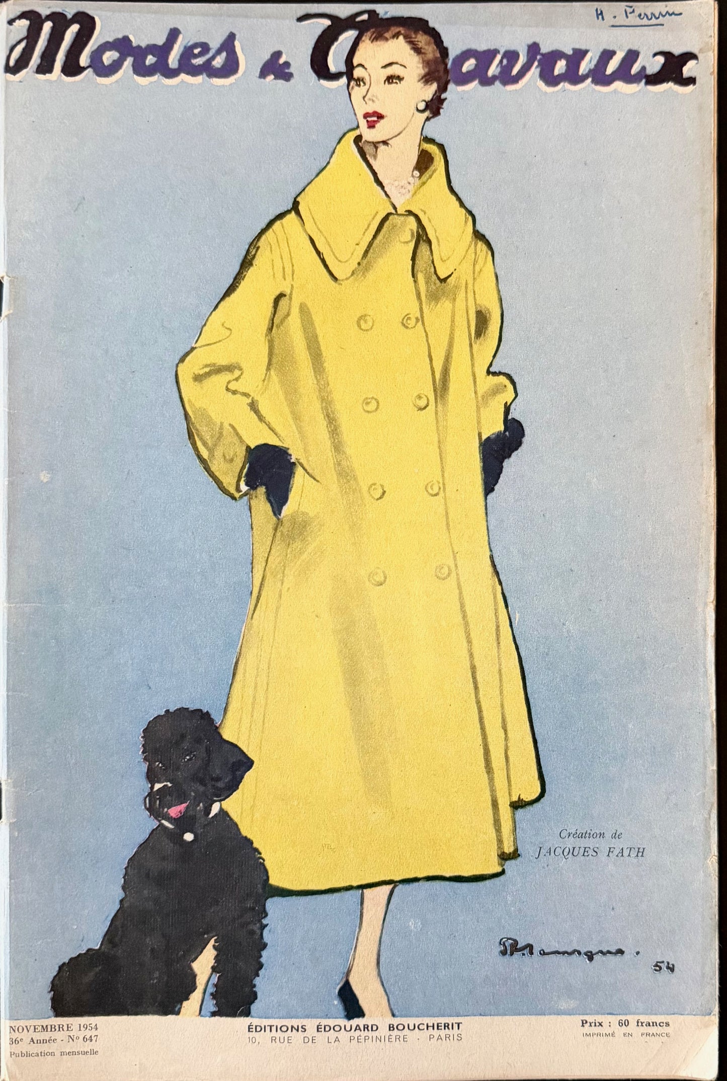 Modes et Travaux November 1954