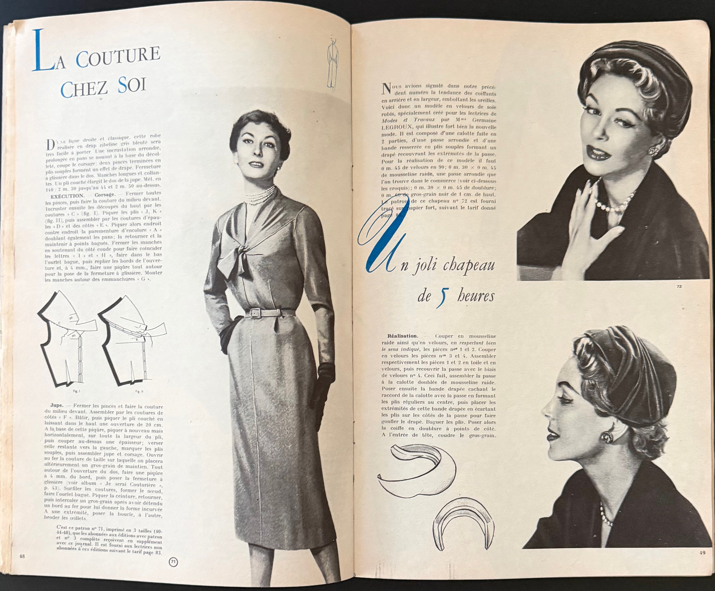 Modes et Travaux November 1954