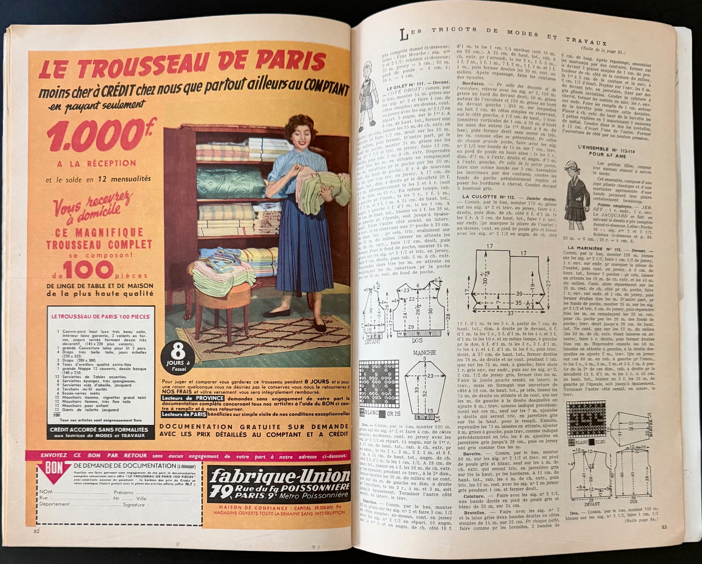 Modes et Travaux February 1956