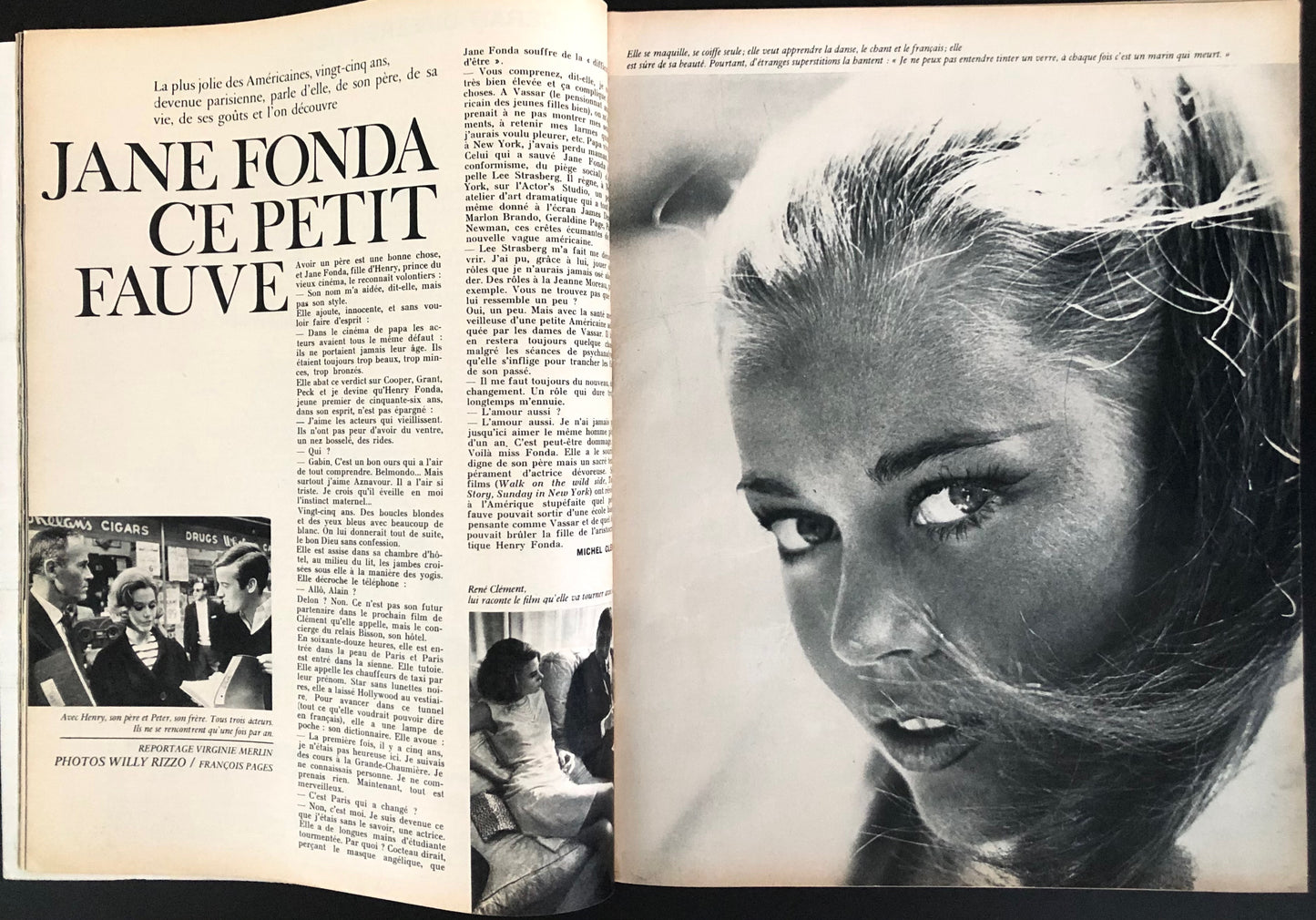 Paris Match 7 September 1963 - Jane Fonda - Willy Rizzo
