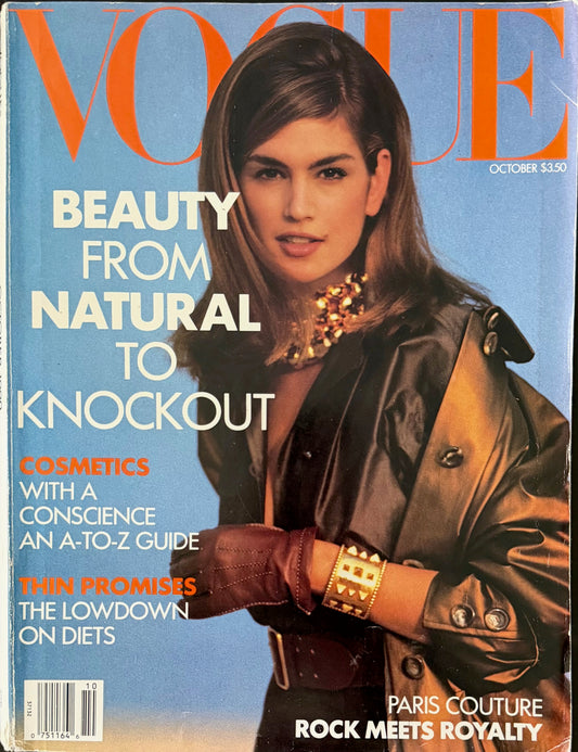 Vogue US October 1990 - Cindy Crawford - Patrick Demarchelier
