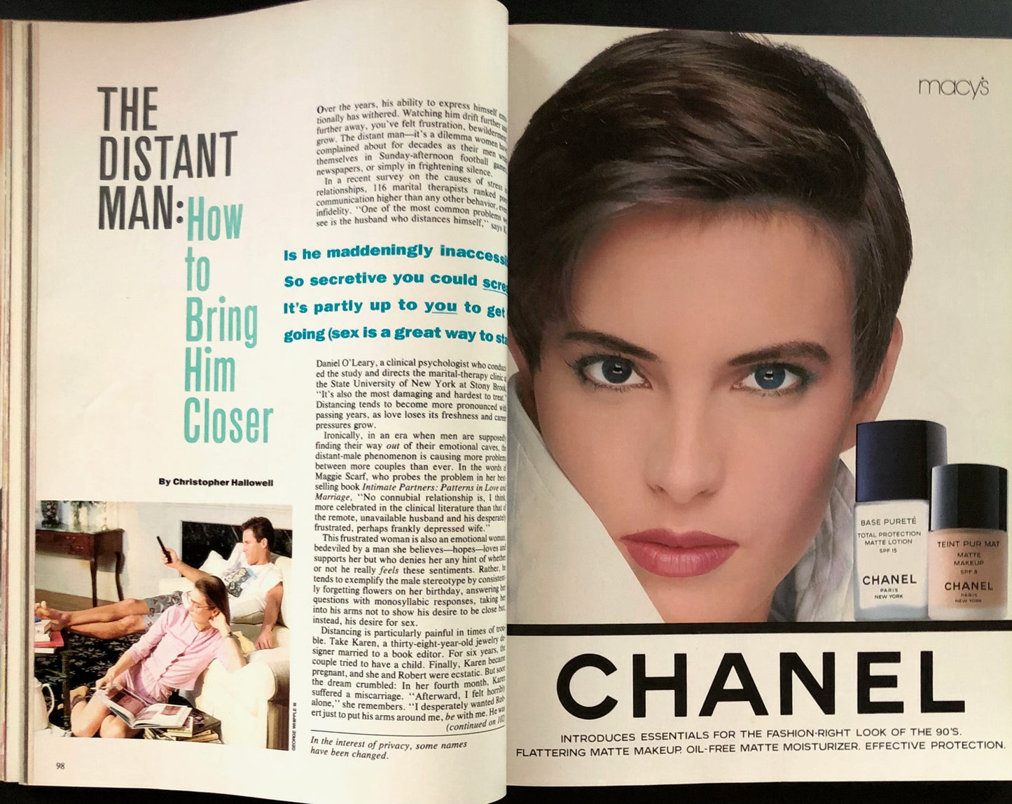 Cosmopolitan US March 1991 - Cindy Crawford - Francesco Scavullo