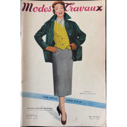 Modes et Travaux September 1954