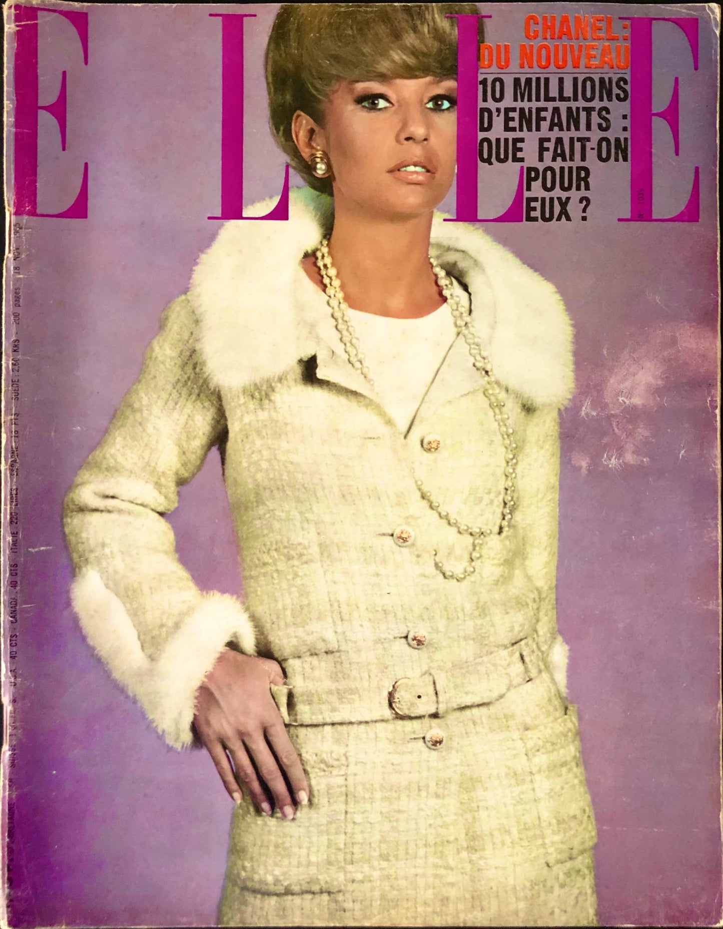 ELLE France 18 November 1965 - Annette Stroyberg - Chanel