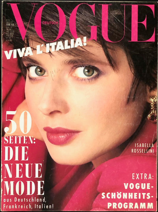 Vogue Germany August 1984 - Isabella Rossellini