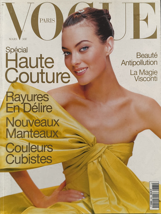 Vogue Paris March 1996 - Shalom Harlow by Mario Testino