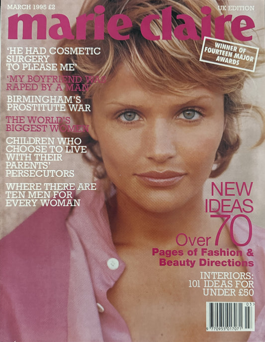 Marie Claire UK March 1995 - Helena Christensen by Fabrizio Ferri