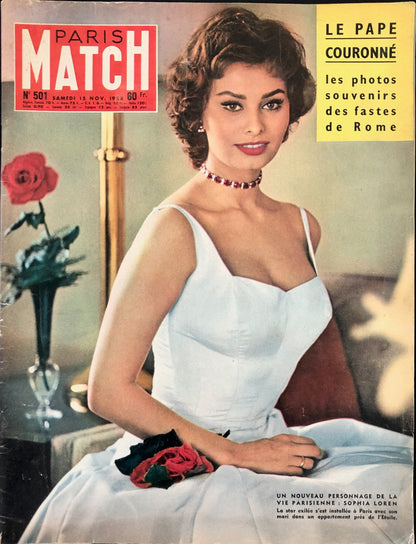 Paris Match 15 November 1958 - Sophia Loren