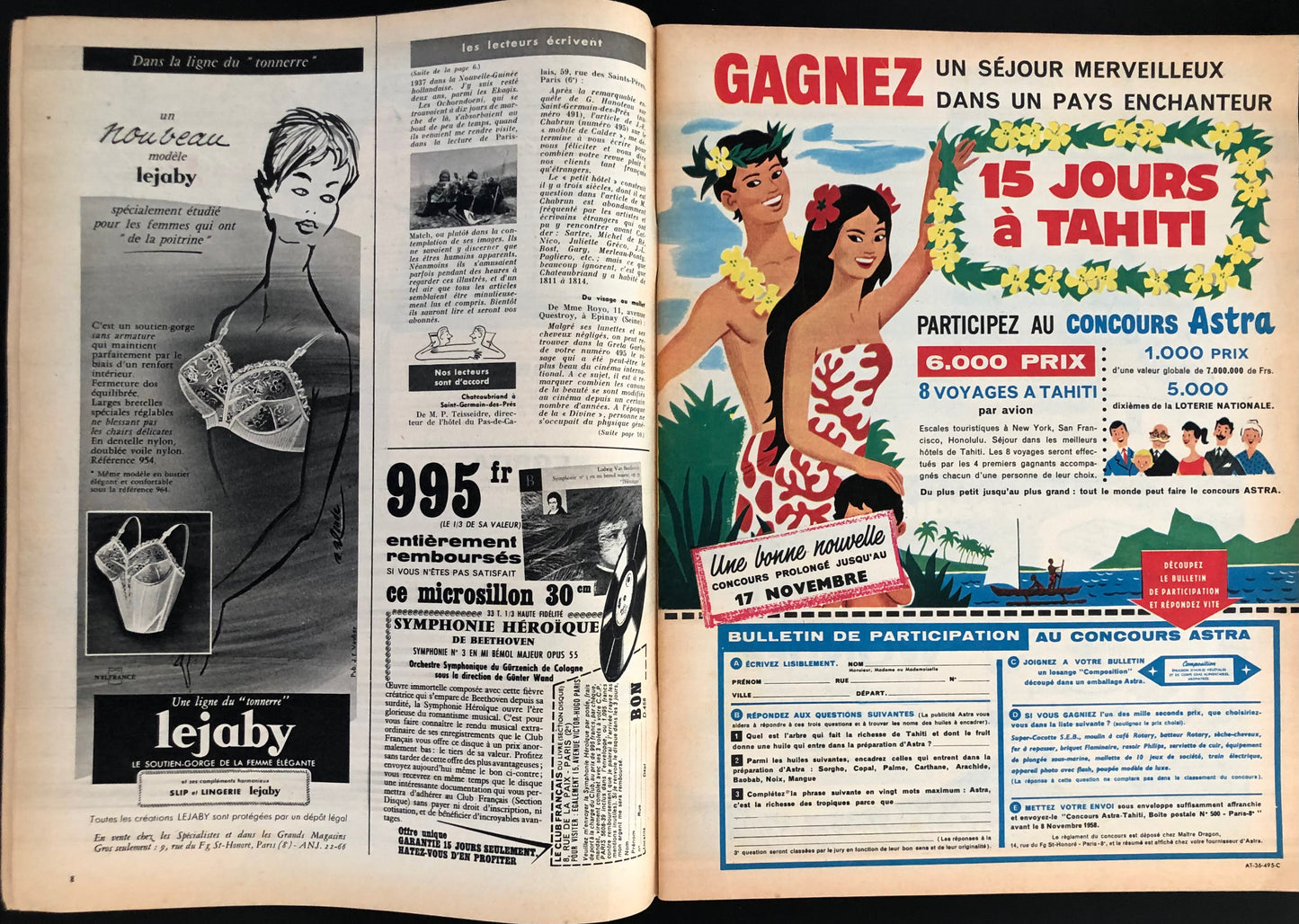 Paris Match 15 November 1958 - Sophia Loren