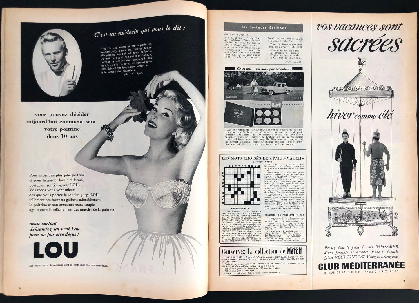 Paris Match 15 November 1958 - Sophia Loren
