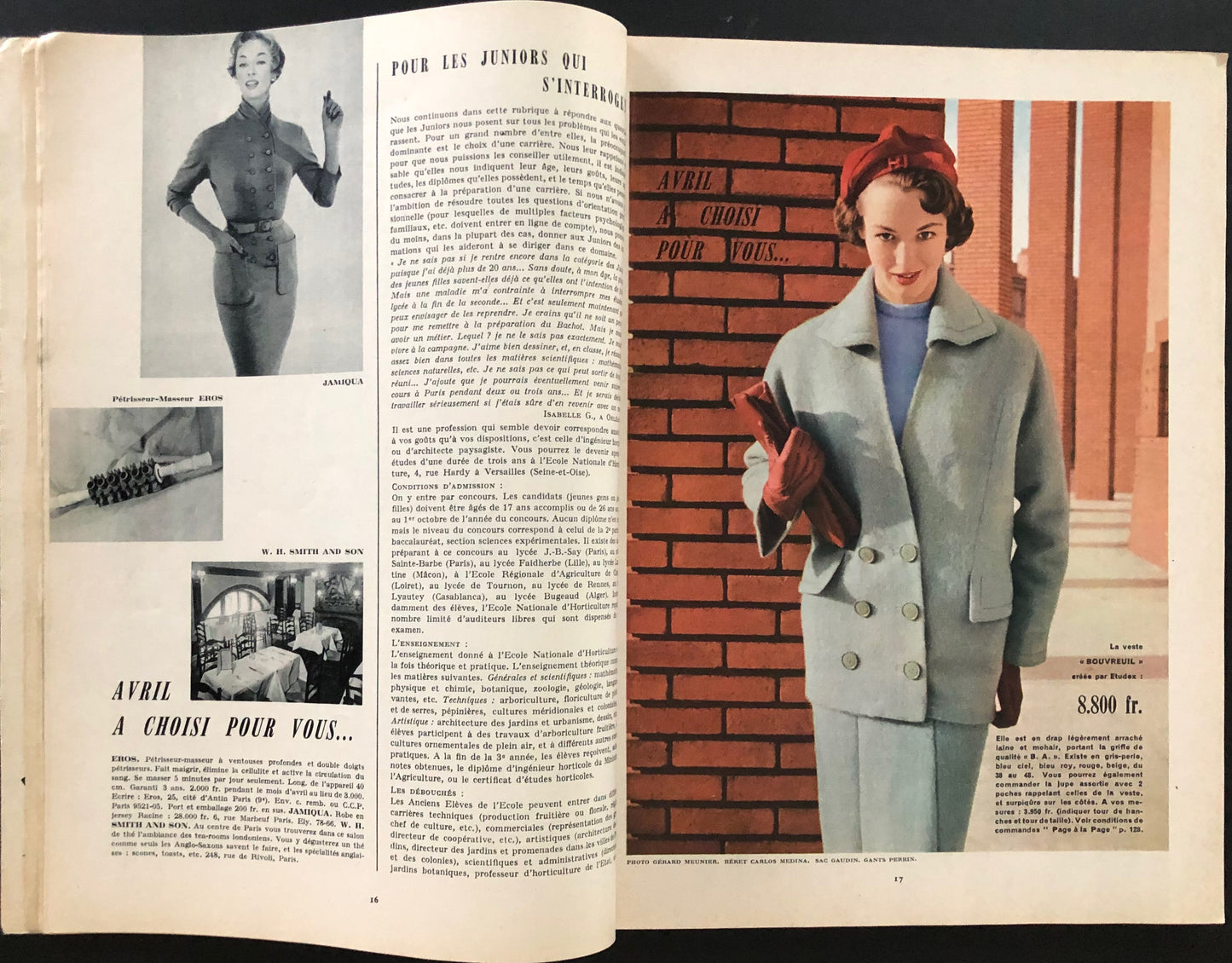 Jardin des Modes April 1955