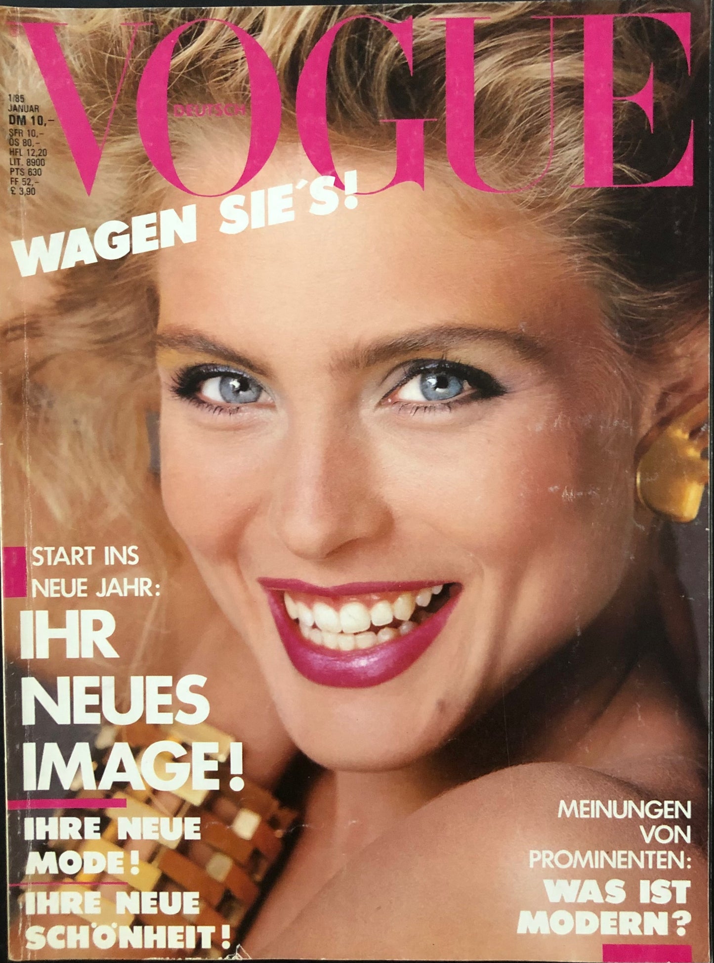 Vogue Germany January 1985 - Kim Alexis