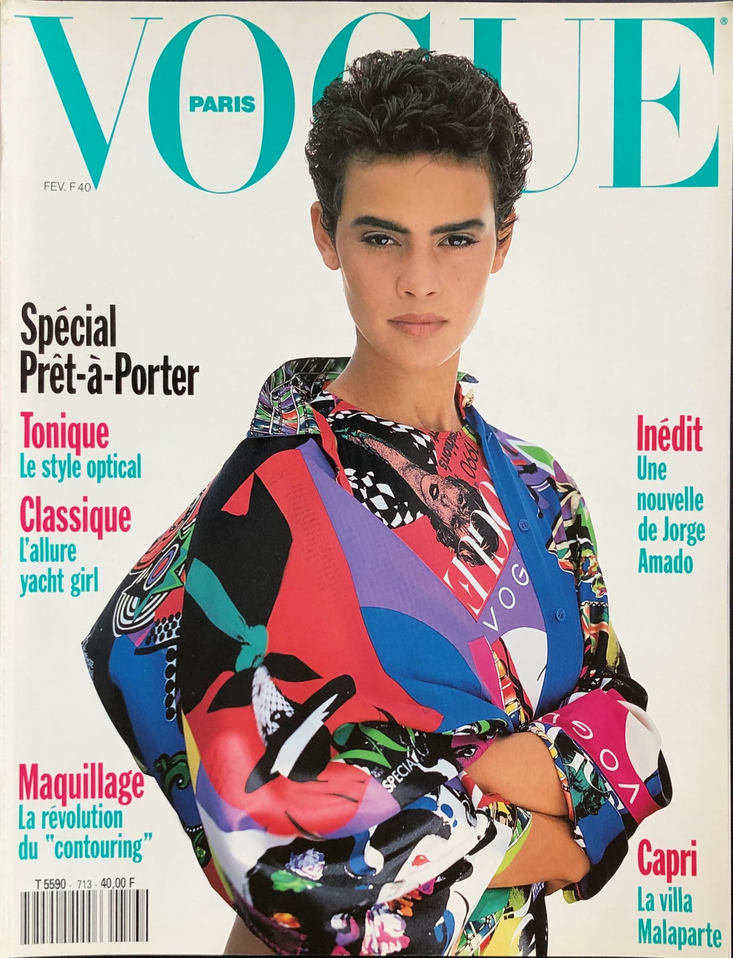 Vogue Paris February 1991 - Nadège du Bospertus